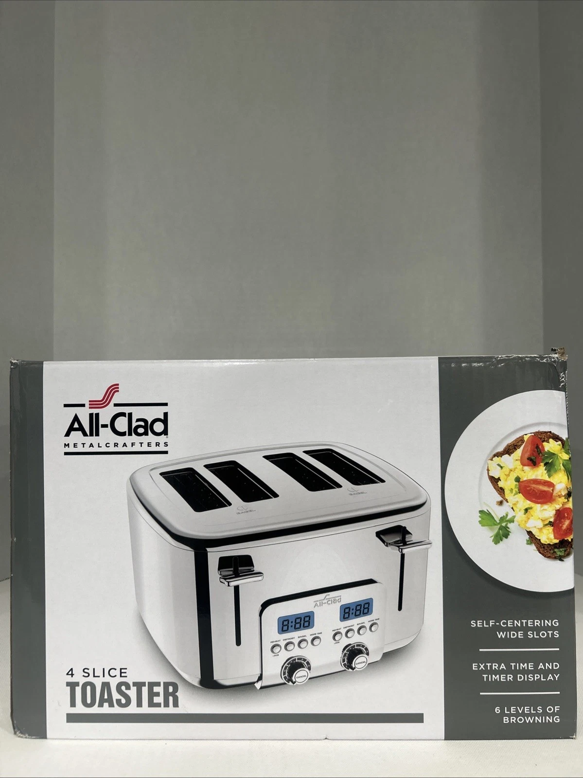 All-Clad TJ824D51 4-Slice Stainless Steel Digital Toaster BRAND NEW
Opens in a new window or tab