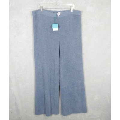 Posh Peanut Womens Blue Fuzzy Pajama Wide Leg Lounge Pants XL Super Soft New
