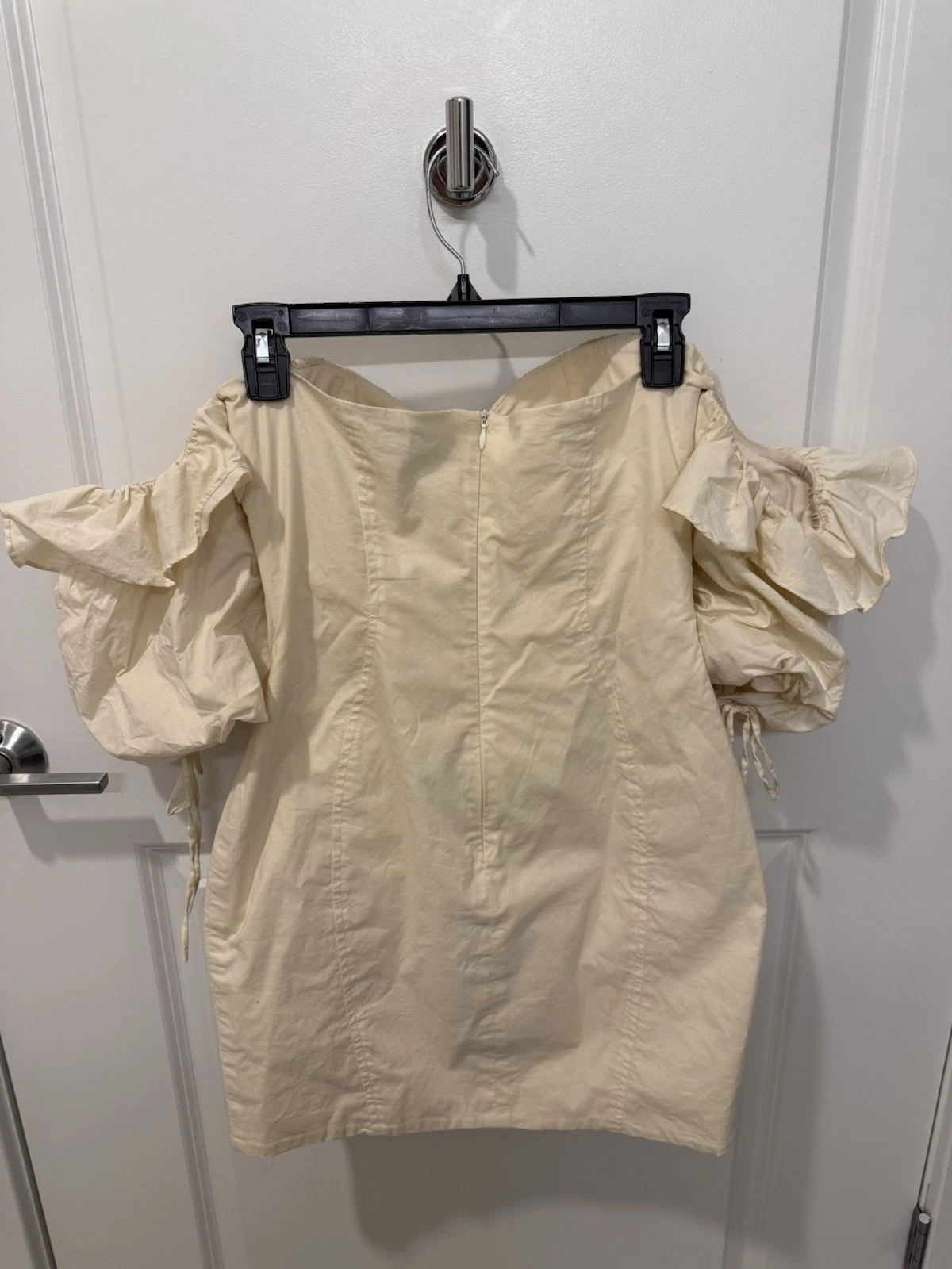 UNDERCOVER Oh Polly Secret Romance Mini abito corsetto manica a sbuffo in avorio taglia US 8