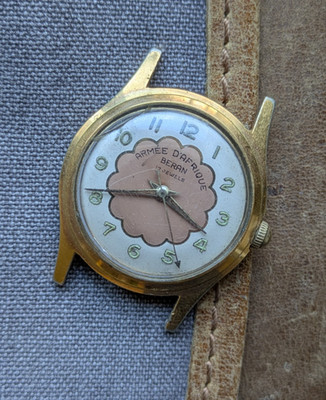 Vintage Militäruhr BERAN ''Afrikanische Armee'' Kal. Lorsa P62 34mm Vintage