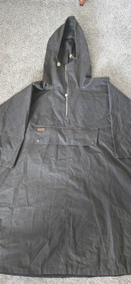 Outback Trading Company Brown Cotton Oilskin Waterproof Poncho Waxed One Size