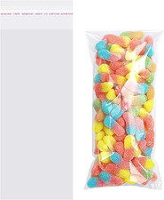 Self Sealing Cellophane Bags Self Adhesive,3X7 Inches Clear Resealable Cellophan