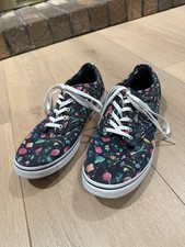 VANS Off The Wall Women's Floral Low Top Lace-Up Sneakers Black Multicolor