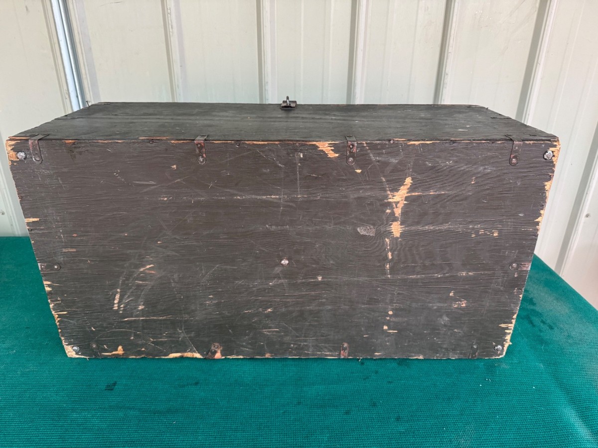 Vintage US Military Foot Locker Trunk U.S. Navy Senior Chief 32