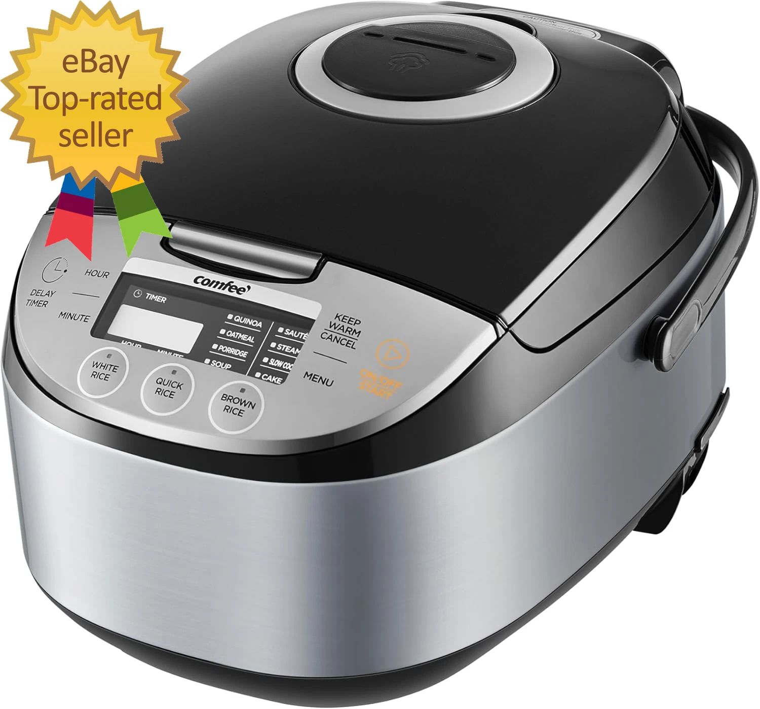 Rice Cooker 12 Cups Cooked/6 Cup Uncooked Portable Non-Stick Rice Maker Japanese