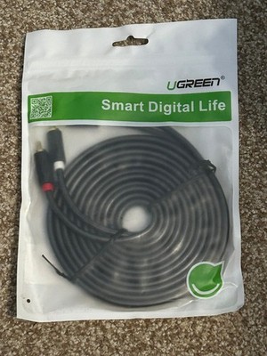 UGREEN RCA Cable, 10FT 2RCA Male to 2RCA Male Stereo Audio Cable 3 meter NEW