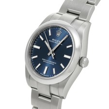 ROLEX Oyster Perpetual 34 124200 Unisex Bright Blue Stainless Steel #W1012 3