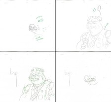Bebop of (TMNT) Turtles-4 Original Production Drawings