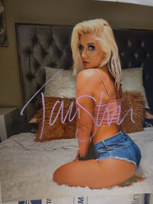 TONI Storm Signed Thong Aew Wwe 8x10