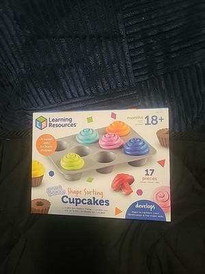 Learning Resources Shape Sorting Cupcakes Set 17 Pieces 18+ Mo. New Sealed Box