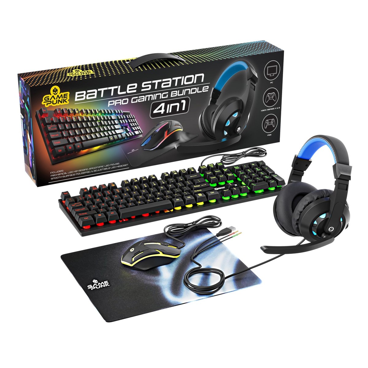 Combo Gamer Teclado y Mouse con Luces RGB