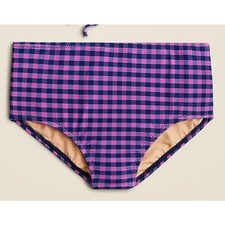 NWT J. Crew Crewcuts Girls Purple Gingham Bikini "Bottom Only" 10