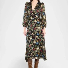 Alice + Olivia Mona Floral Tapestry Blouson Midi Dress, NWT, Size 4, 395 USD