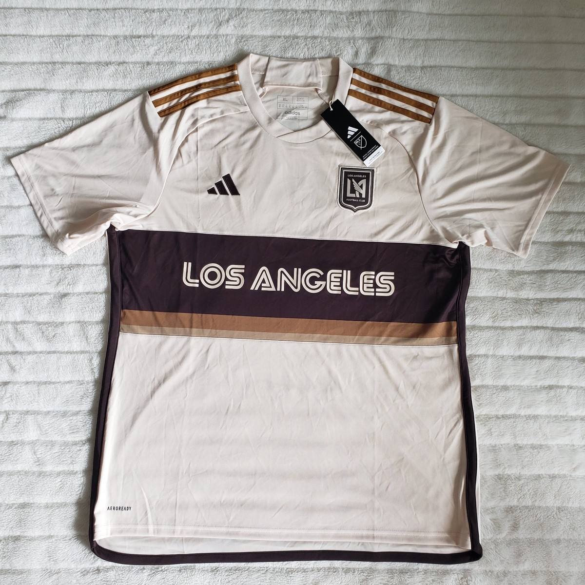 Men's adidas Olivier Giroud Tan LAFC 2024 Archive Replica Jersey