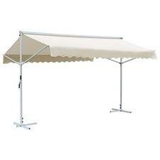 Free Standing Awning 4x3m Cream Outdoor Garden Patio Canopy Sun Shade vidaXL
