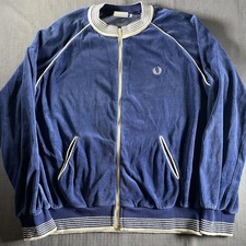 Vintage Fred Perry Jacket Mens Large Blue Ter...