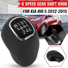 Schaltknauf Schalthebel Knauf Schwarz Silver in 6-Gang für Kia Rio III 2012-15
