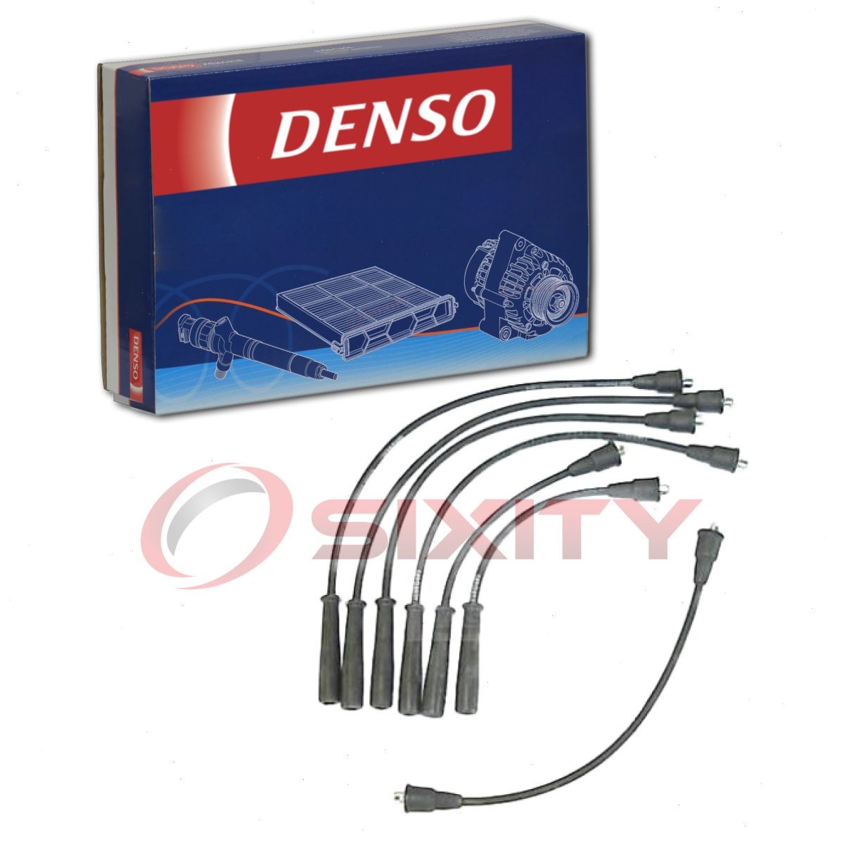 Denso Spark Plug Wire Set for 1969 International M1400 3.8L 3.9L L6 Ignition wn