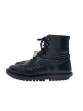 Used Black Leather Lace-up Boots Size 38 by Trippen