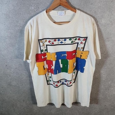 Vintage Tee Jays Cheer Leader 90s USA Single Stitch T-Shirt Herren Large weiß