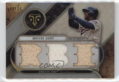 2017 Topps Triple Threads Relics Silver 24/27 Miguel Sano #TTR-MS3 1ek2