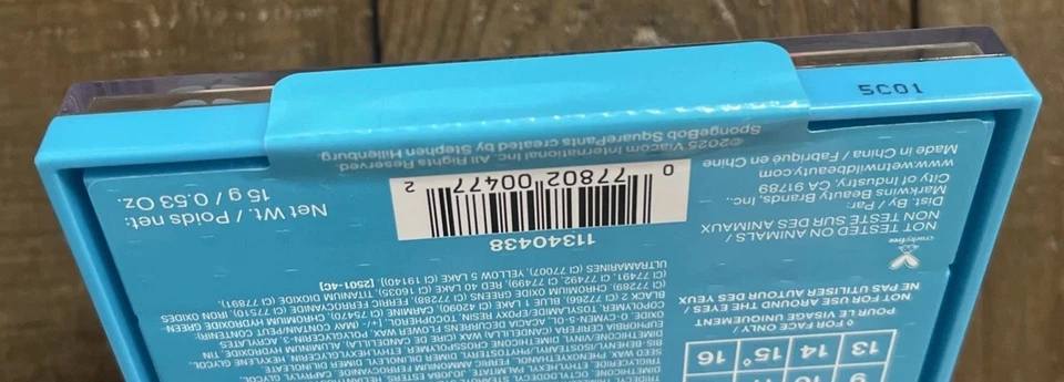 Wet n Wild x SpongeBob SquarePants F.U.N Face & Eye SHADOW PALETTE 16 Colors NEW - Image 4 of 4