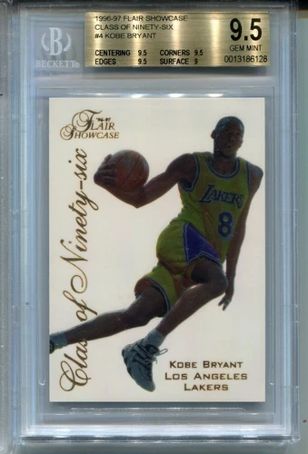 1996 Flair Showcase Kobe Bryant Rookie Card BGS 9.5 Gem Mint Class of Ninety Six