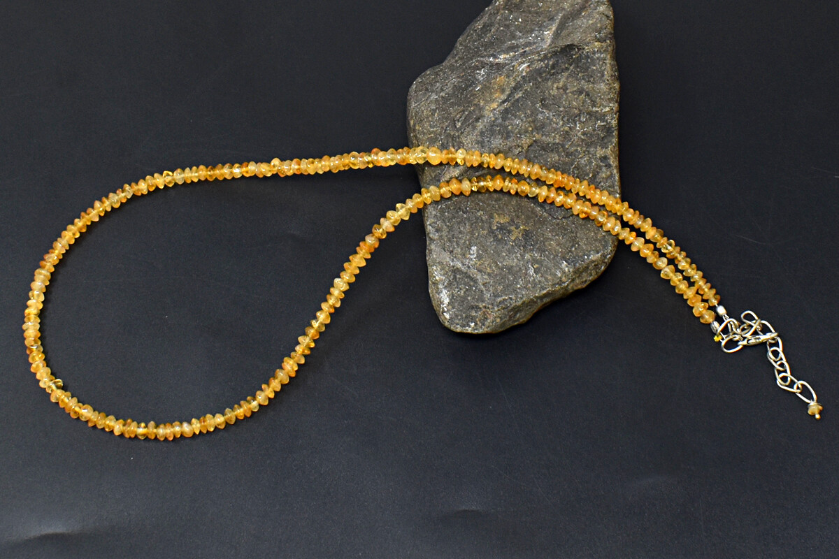 k18 天然 シトリンビーズ ネックレス citrine necklace 天然 シトリン ネックレス レディース 11月誕生石 18金