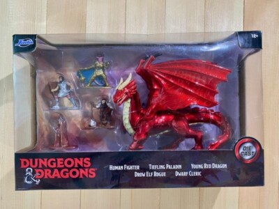 JADA TOYS - DUNGEONS & DRAGONS: Young Red Dragon plus 4 mini MetalFigs