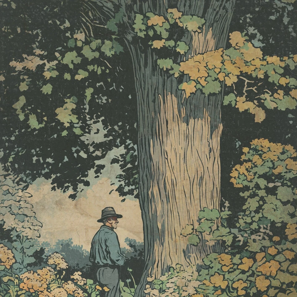 Vintage TREE FLOWER NATURE Wall Art, Tree Of Life Botanical Poster, Floral Decor - Image 2 of 4