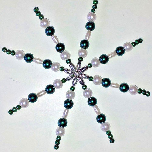Perlensterne Bastelset - Auswahl Perlen Sterne Drahtsterne Set Schmuck Deko - Afbeelding 6 van 12