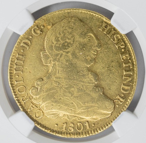 1801SO AJ Chile Gold 8 Escudo AU50 NGC 949697-1 - Picture 3 of 4