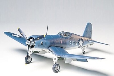 Tamiya F4U-1/2 Bird Cage Corsair Fighter Aircraft - Plastic Model Airplane Kit