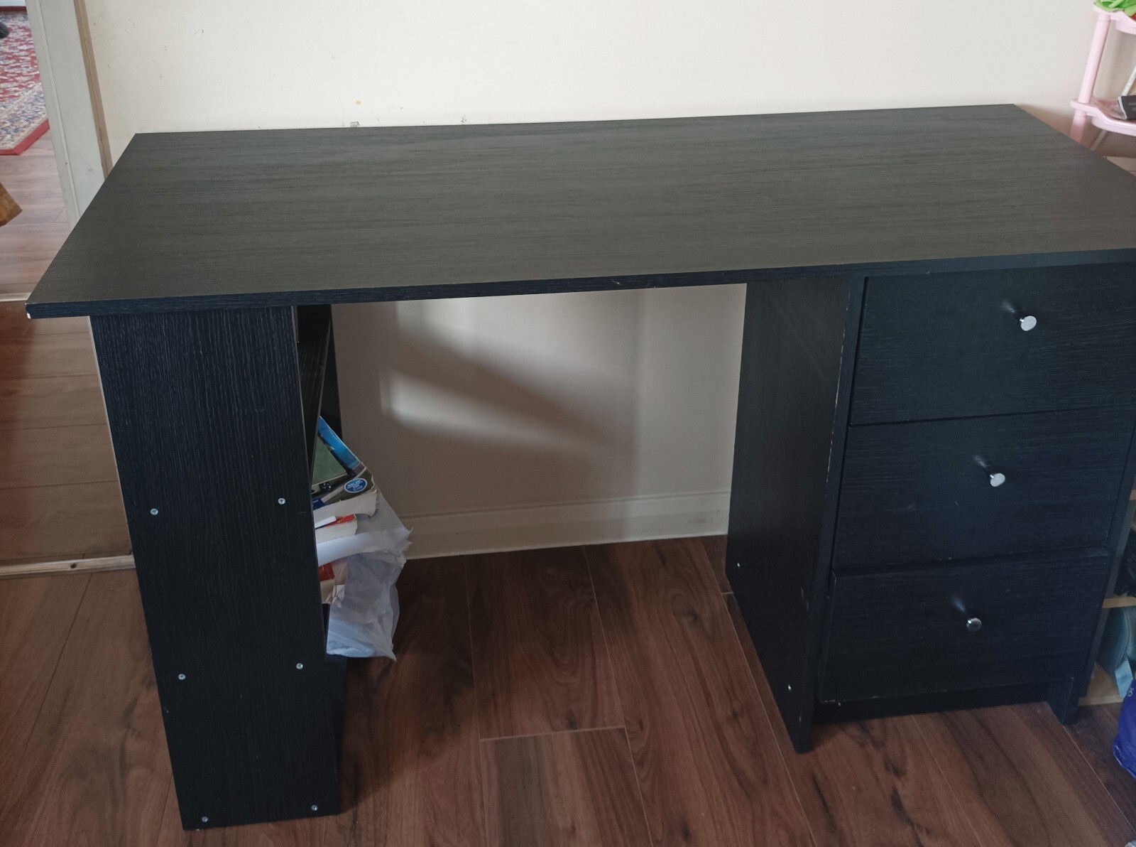 Argos Home Malibu 3 Drawer Office Desk, Black eBay