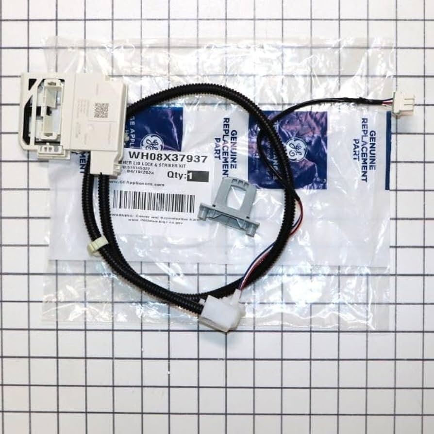 OEM WH08X37937 TL WASHER LID LOCK & STRIKER KIT