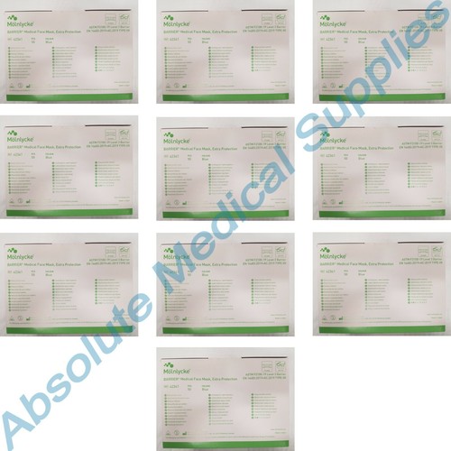 *500Pieces* Molnlycke Barrier Medical Face Mask Extra Protection Type