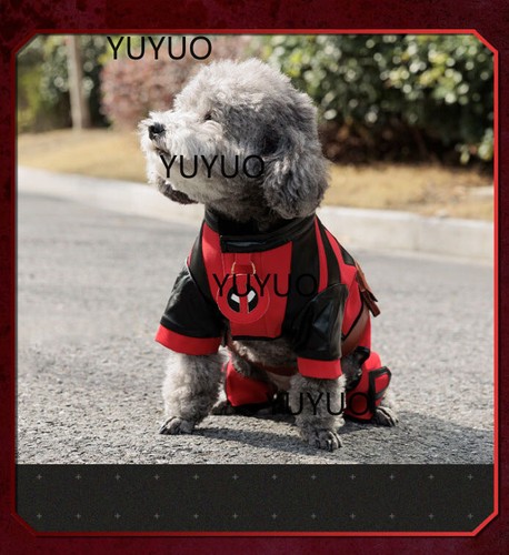 Deadpool 3 Dogpool Cosplay Leather Costume ALL BREED FIT Puppy Costume - Picture 4 of 9