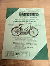 Publicité Vélo Cyclomoteur VAP 55 MERCIER 1954