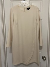 J. Crew Women’s Long Sleeve Beige Cream Lined Church Easter Dress Plus Size 14