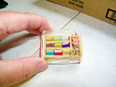 Doll House Sewing Kit 1:12 Scale Miniatures Model Box Tailor Shop Accessories