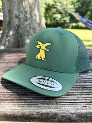 Timberjack Logging Equipment Hat.Yupoong 6606.fit Like Richardson 112.green
