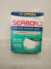 Sea Bond Upper Denture Adhesive Seals, Fresh Mint, 30 Ct