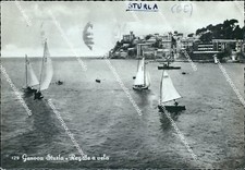 br613 cartolina genova sturla regate a vela liguria