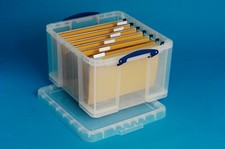 42 Ltr Transparent Really Useful Plastic Storage Box