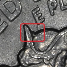 2021-P Washington Crossing Delaware Die Chip on Hat Error/Variety Quarter Circ.