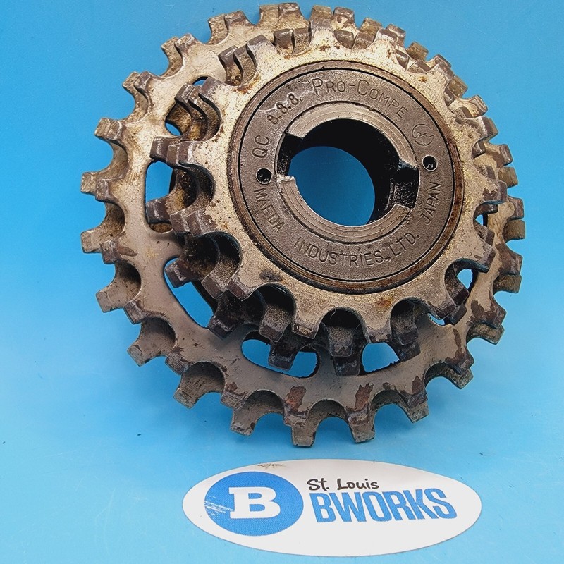Vintage Maeda Pro Compe 5 Speed Freewheel 14-24t English Thread 8.8.8.     a29