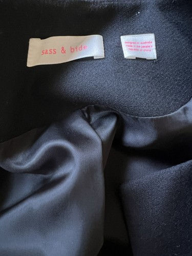 Sass And Bide Peplum Blazer AU 10 US 6 Contrast Voyage Jacket Kylie Jenner - Picture 21 of 24