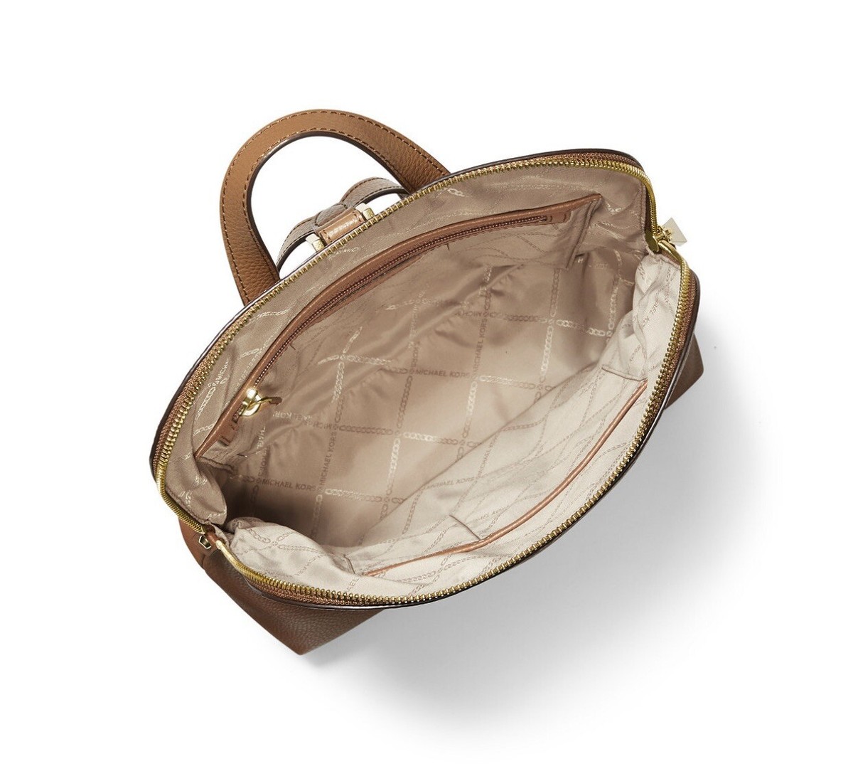 Medium Michael Kors Raven Grained Leather Backpack with Gold Accents QUALITY! Michael Kors Raven Black Soft Pebbled Leather  main image 2