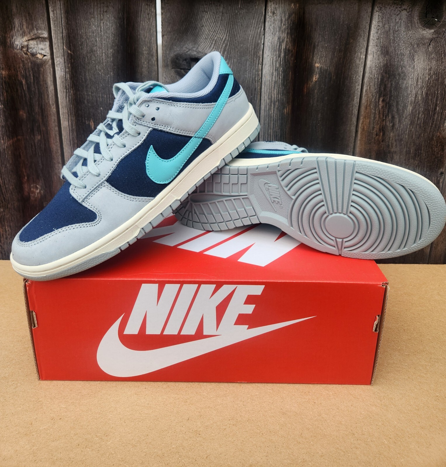 MENS NIKE DUNK LOW RETRO PREMIUM_LIGHT PUMICE/GREEN FROST SIZE 10.5