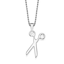 925 Silver Golden Shears Pendant  Necklace for girls